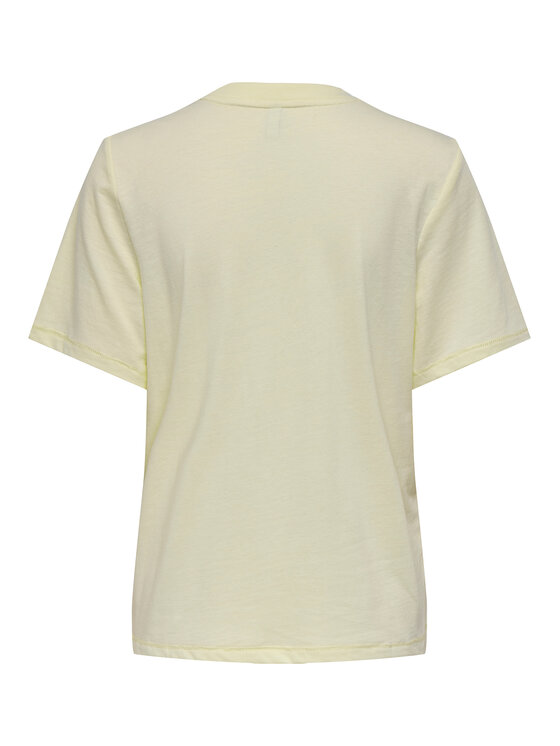 ONLY ONLY T-krekls Bilins 15320615 Dzeltens Regular Fit
