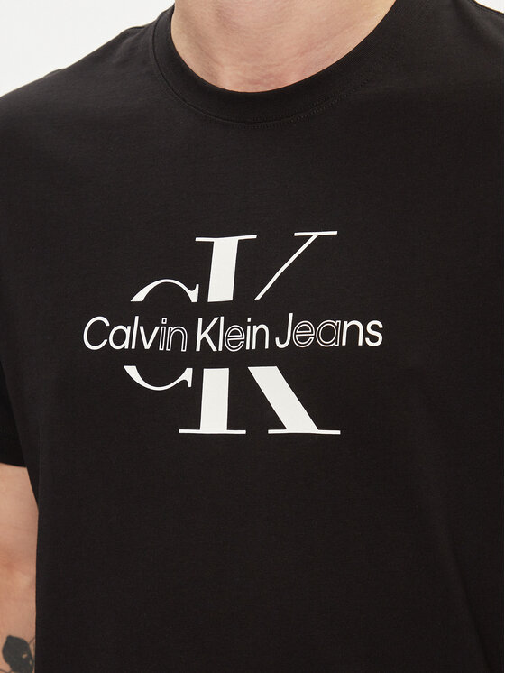 Calvin Klein Jeans Calvin Klein Jeans Tričko Distrupted J30J325190 Čierna Regular Fit