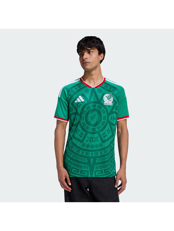 adidas adidas Koszulka techniczna Mexico 26 Home Jersey Zielony Slim Fit
