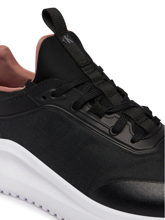 Calvin Klein Jeans Calvin Klein Jeans Sneakersy Eva Runner Laceup Sock Mat Mix YW0YW02064 Czarny