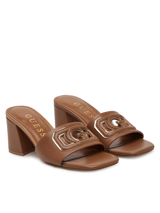 Guess Guess Παντόφλες FLJGAS LEA03 Καφέ
