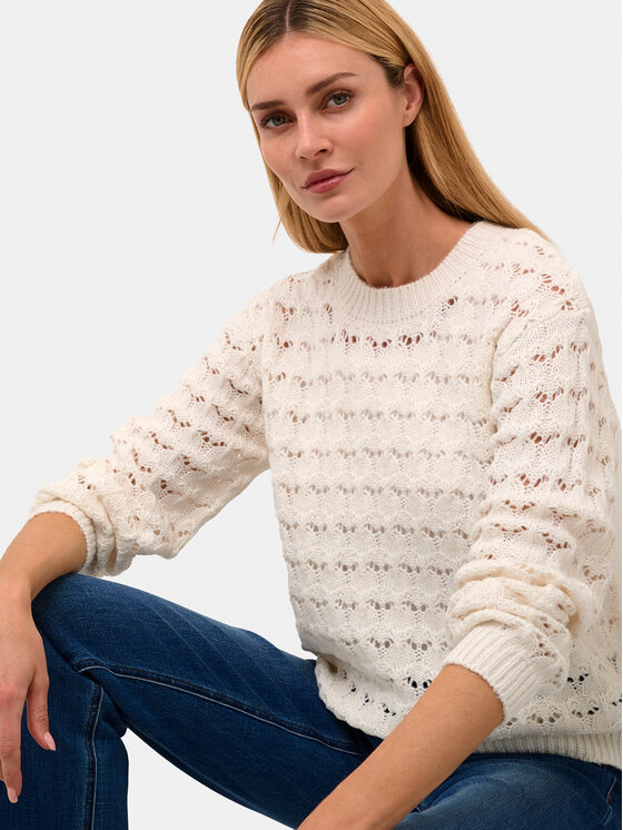 Kaffe Kaffe Pullover Elena 10508195 Écru Regular Fit