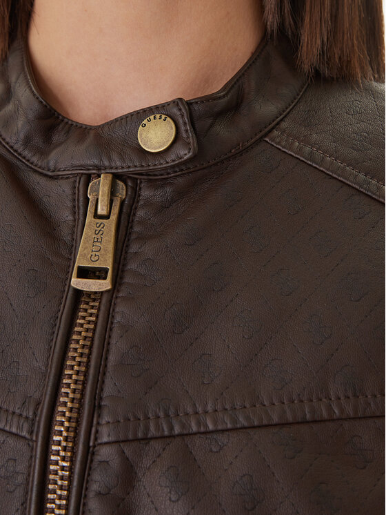 Guess Guess Giacca in similpelle W6GL09 W1834 Marrone Regular Fit
