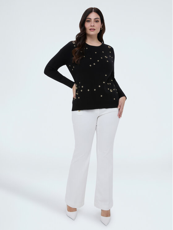 Fiorella Rubino Fiorella Rubino Sweter M250L008455N033 Czarny Regular Fit
