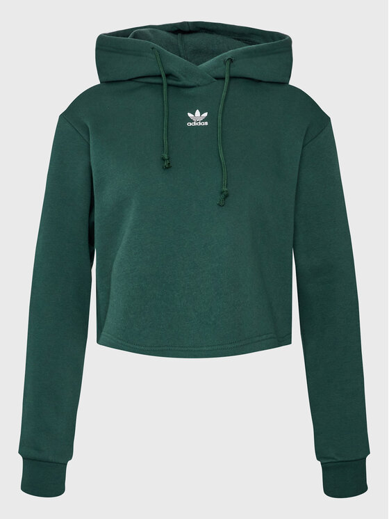Felpa adicolor Essentils HS6777 Verde Cropped Fit
