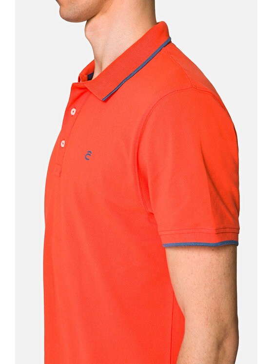 Lancerto Lancerto Polo Dominic PO124121000025 Pomarańczowy Regular Fit