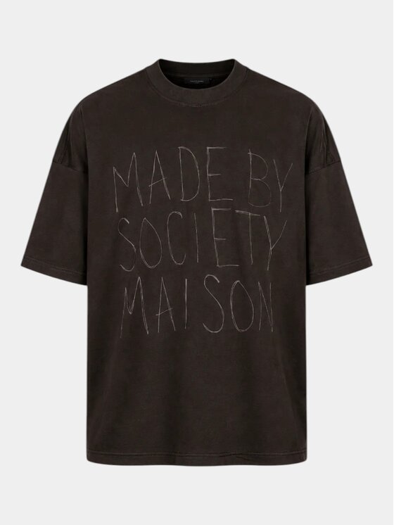 MADE BY SOCIETY MADE BY SOCIETY T-Shirt EARTHEN - T17536 Brązowy Basic Fit