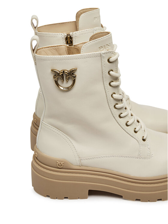 PINKO PINKO Trapper stila apavi Mia 11 SD0141 P001 Écru