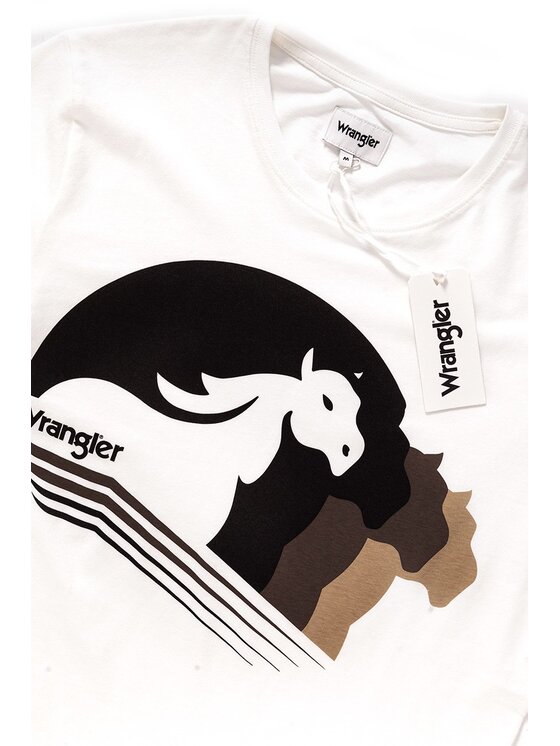 Wrangler Wrangler T-shirt GRAPHIC TEE Bianco Regular Fit