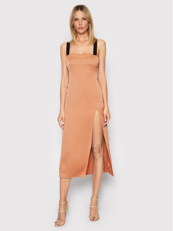 PINKO Pinko Koktel haljina Macadamia 1N13K6 A04E Narančasta Regular Fit