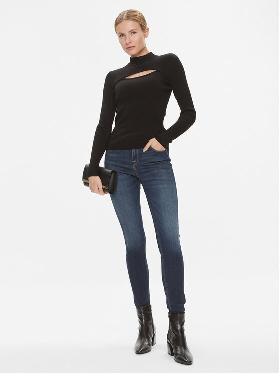 Please Please Džinsi P8159MRSP3 Tumši zils Skinny Fit