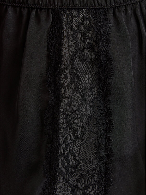 Hunkemöller Hunkemöller Pyžamové šortky Satin 205068 Černá Regular Fit