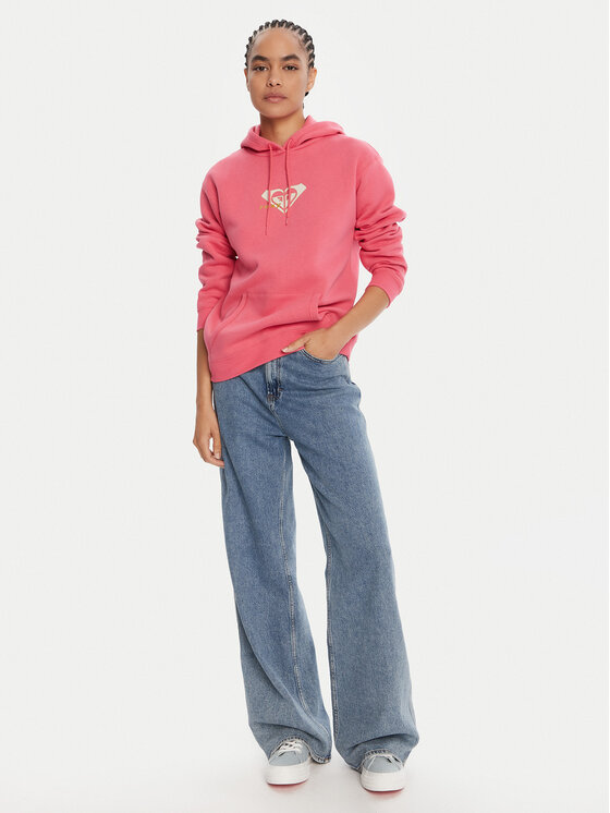 Roxy Roxy Bluza ERJFT05028 Różowy Regular Fit