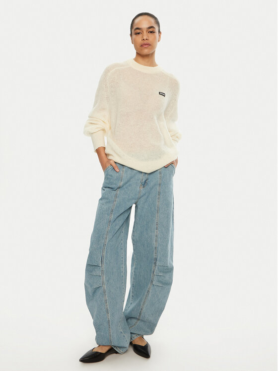 ROTATE ROTATE Sweter 113769 Écru Regular Fit