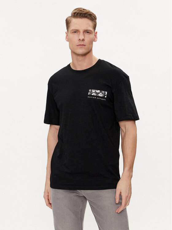 Jack&Jones T-krekls Guru 12249187 Melns Relaxed Fit