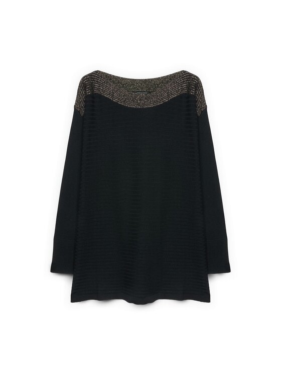 Fiorella Rubino Fiorella Rubino Sweter M086L008359N0Z3 Czarny Regular Fit