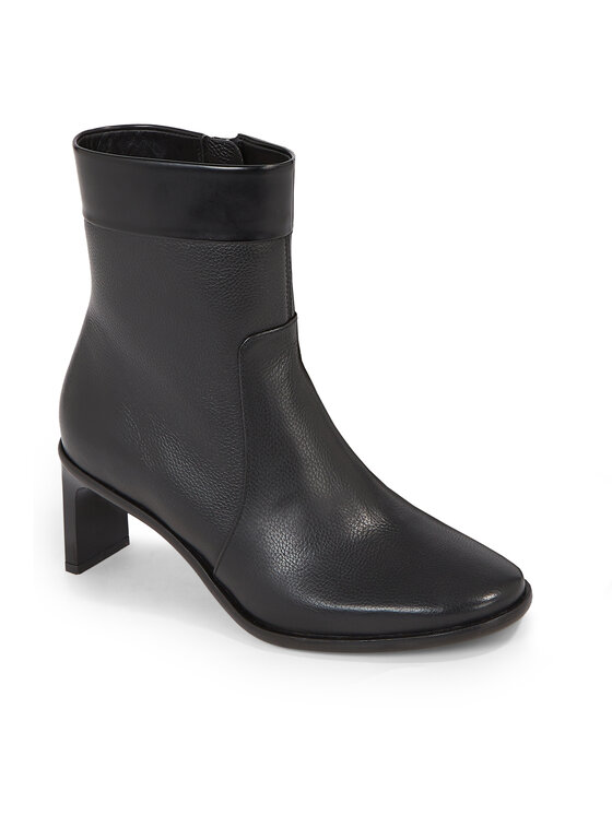 Calvin Klein Calvin Klein Čizme Curved Stil Ankle Boot 55 HW0HW01889 Crna