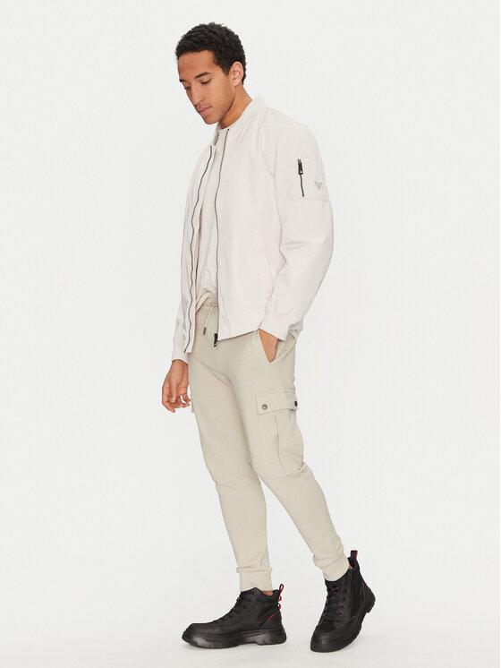 BOSS BOSS Teplákové kalhoty Seteam 50542917 Krémová Regular Fit