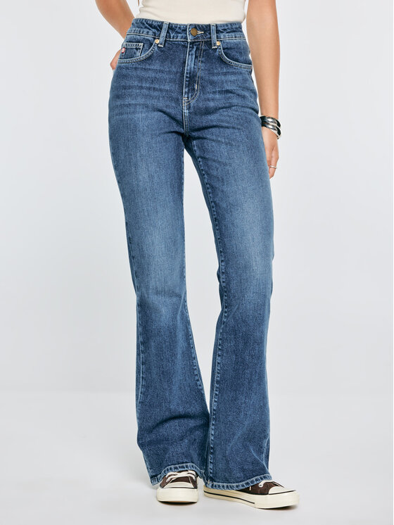 BIG STAR BIG STAR Jeansy CHIARA Niebieski Flare Fit