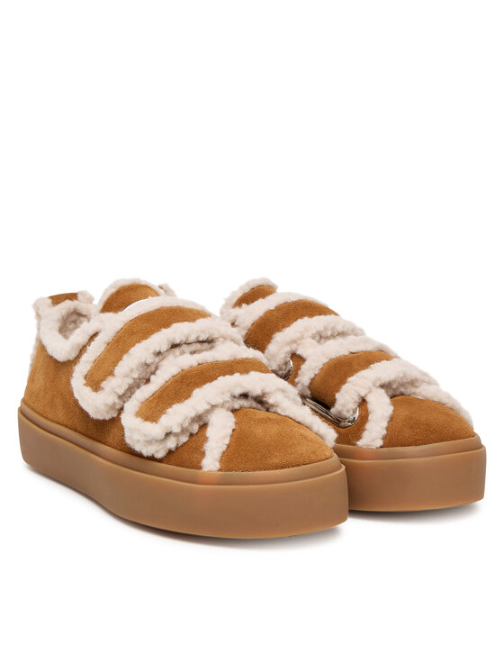 Inuikii Inuikii Tenisice Shearling Low Velcro 1001.001.0231 Smeđa