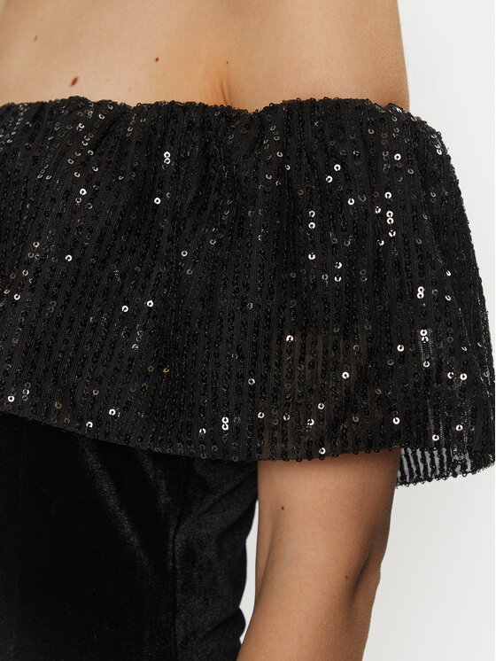 ONLY ONLY Kokteiļkleita Tanya 15336170 Melns Regular Fit