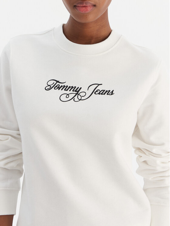 Tommy Jeans Tommy Jeans Felpa Essential DW0DW21922 Écru Regular Fit
