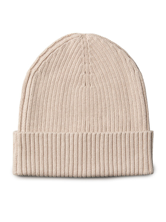 Calvin Klein Calvin Klein Шапка Patch Chunky Rib Cotton Beanie LV04D8053G Бежов
