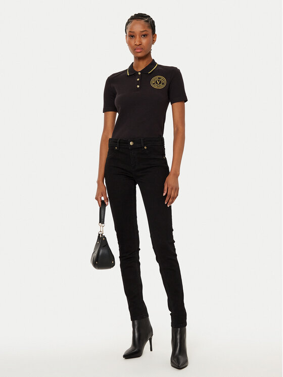 Versace Jeans Couture Versace Jeans Couture Polo 78HAGT00 Crna Regular Fit
