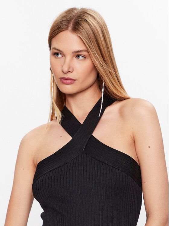 DKNY DKNY Φόρεμα υφασμάτινο P3DUAJ29 Μαύρο Slim Fit