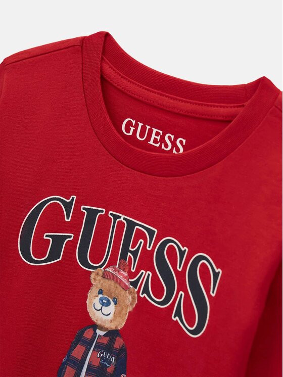 Guess Kids Guess Kids T-Shirt 184439 Červená Classic Fit