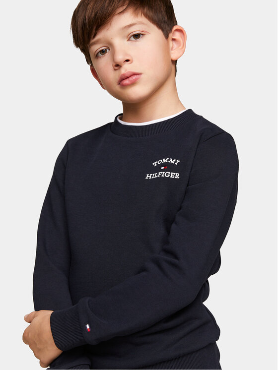 Tommy Hilfiger Tommy Hilfiger Mikina Th Logo KB0KB08828 Tmavomodrá Regular Fit