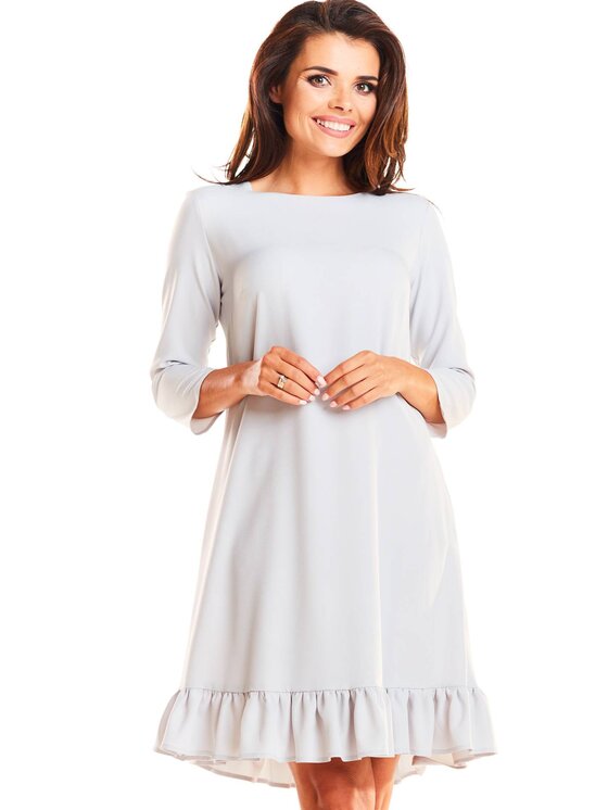 Infinite You Infinite You Sukienka codzienna M185 Szary Basic Fit
