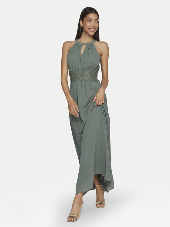 Vila Vila Abendkleid Milina 14052647 Grün Regular Fit