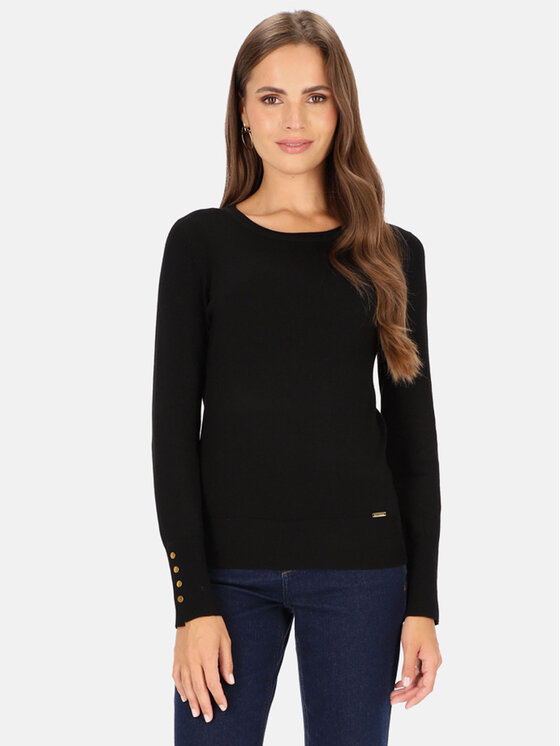 L’AF L’AF Sweter Sana Czarny Regular Fit