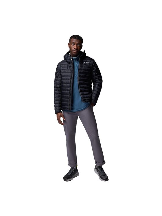 Columbia Columbia Kurtka puchowa Corelite Down Hooded Jacket 2134212010 Czarny Regular Fit