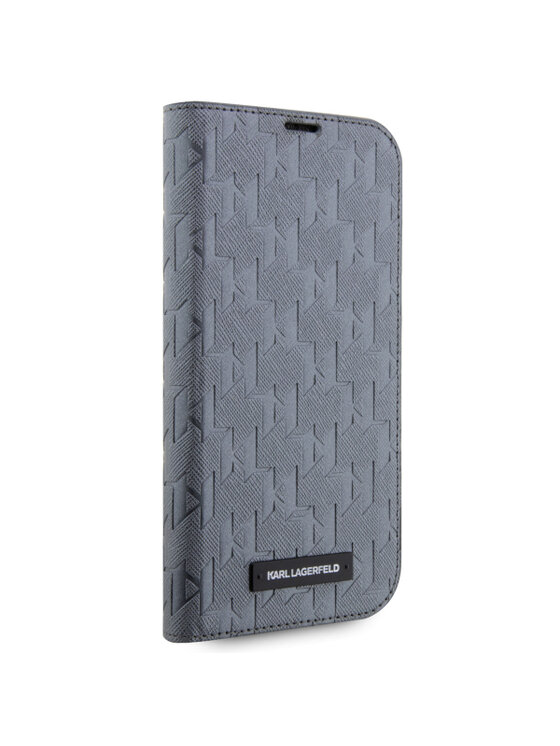 KARL LAGERFELD KARL LAGERFELD Etui na telefon Saffiano Monogram Srebrny