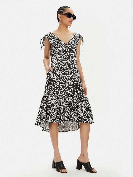 KARL LAGERFELD KARL LAGERFELD Ljetna haljina 241W1308 Crna Regular Fit