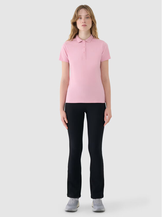 4F 4F Polo 4FWMM00TPTSF514-56S Różowy Slim Fit