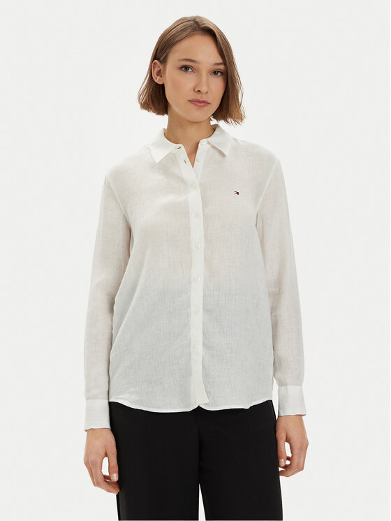 Tommy Hilfiger Tommy Hilfiger Πουκάμισο WW0WW42037 Λευκό Relaxed Fit