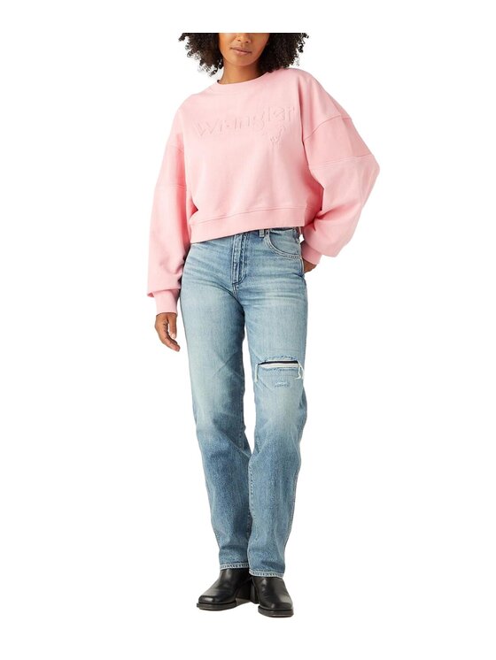 Wrangler Wrangler Jeansy Mom Straight Niebieski Straight Fit