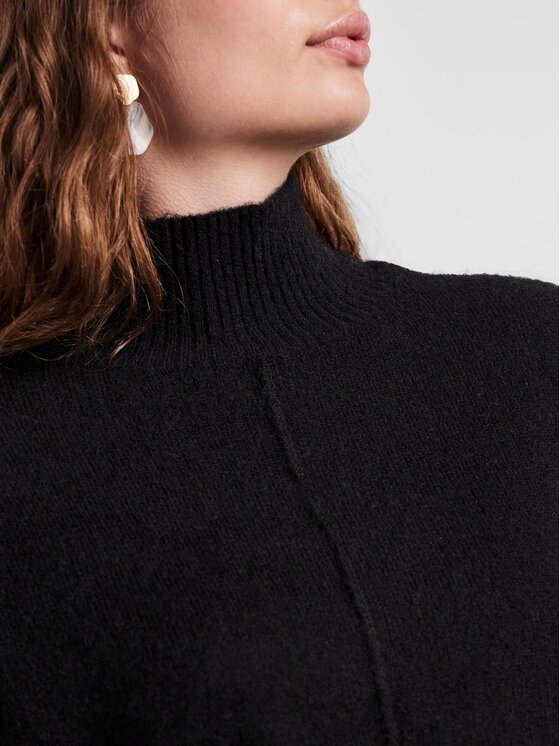 YAS YAS Bluză cu gât 26030703 Negru Loose Fit