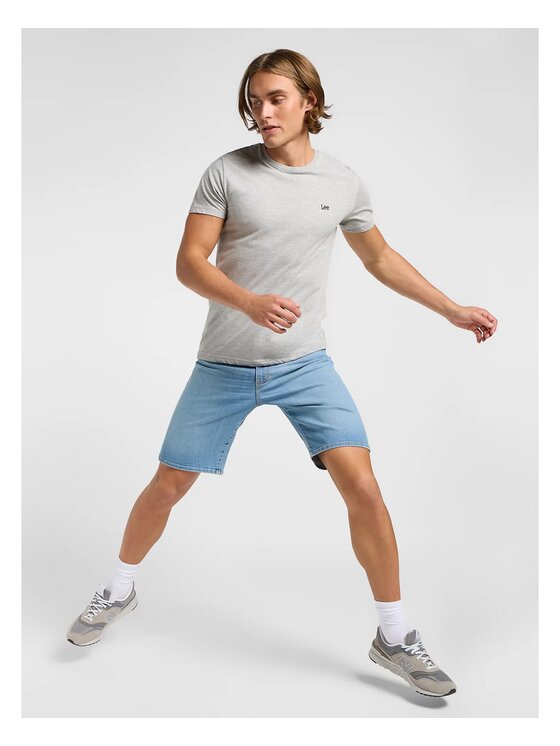 Lee Lee Szorty jeansowe 5 POCKET SHORT Niebieski Regular Fit