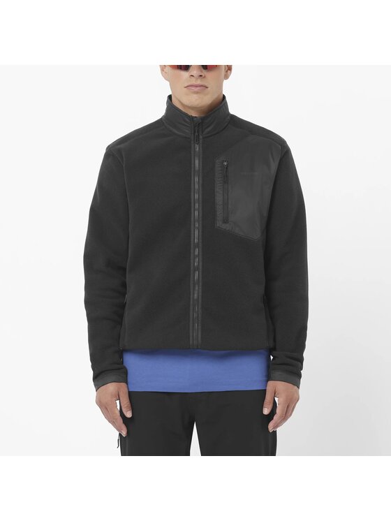 Salomon Salomon Bluza CHROMA FLEECE FZ Czarny Regular Fit