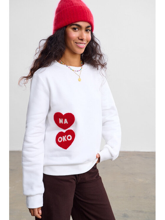 NAOKO NAOKO Bluza Fluffy Me Kremowy Reglan Fit