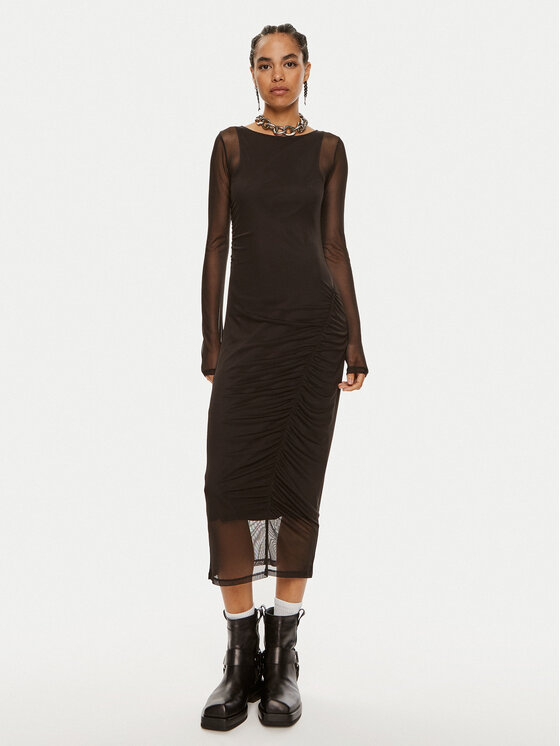 Patrizia Pepe Patrizia Pepe Kokteilinė suknelė 8A1344 J149-K103 Juoda Slim Fit