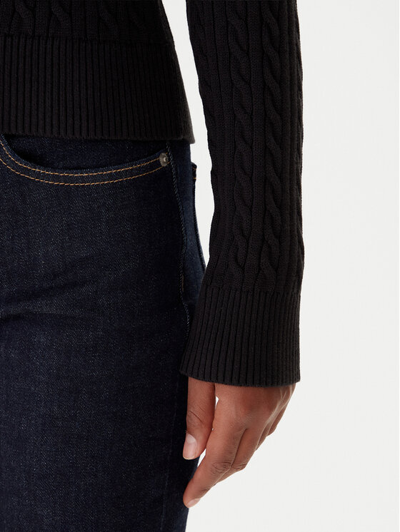 Tommy Jeans Tommy Jeans Светр Cable Essential DW0DW22165 Чорний Regular Fit