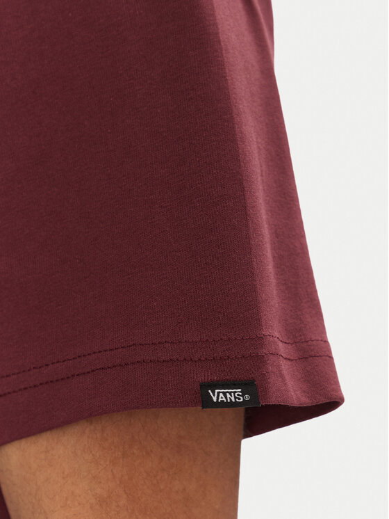 Vans Vans Tričko Left Chest II VN000P1P Bordová Loose Fit