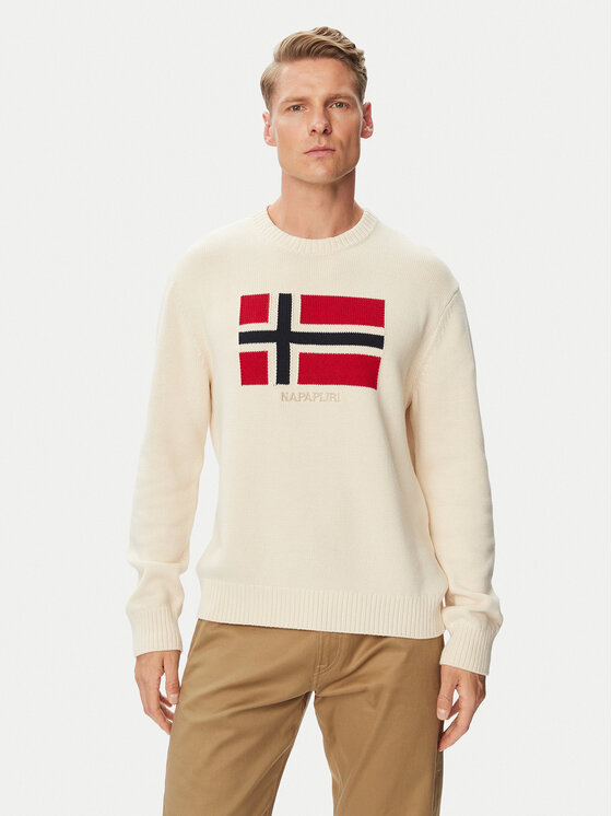 Napapijri Napapijri Sweater D-Mura C NP0A891U Krém Regular Fit