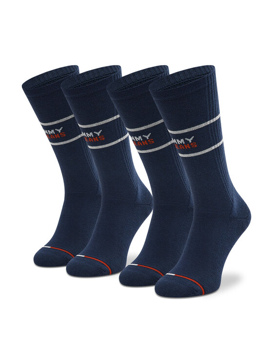 Tommy Hilfiger Tommy Hilfiger Hosszú zoknik 701218704 Sötétkék