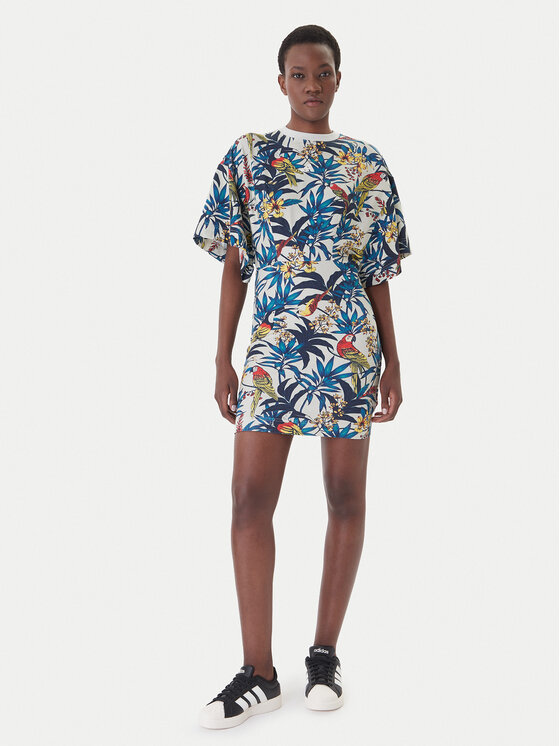 adidas adidas Kasdieninė suknelė Farm Rio KD2194 Mėlyna Oversize